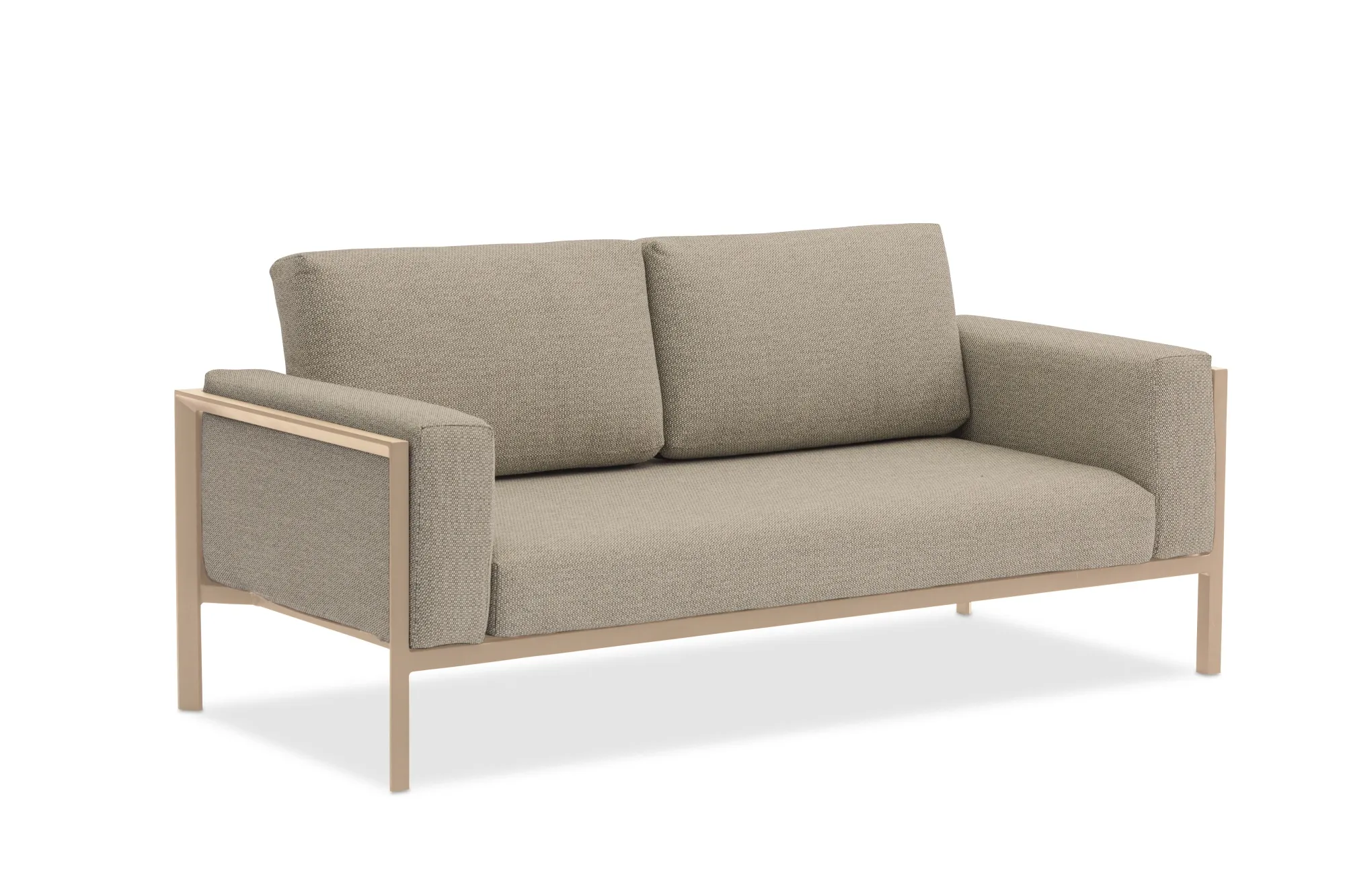 картинка Диван бежевый/коричневый, алюминий Стокгольм №1