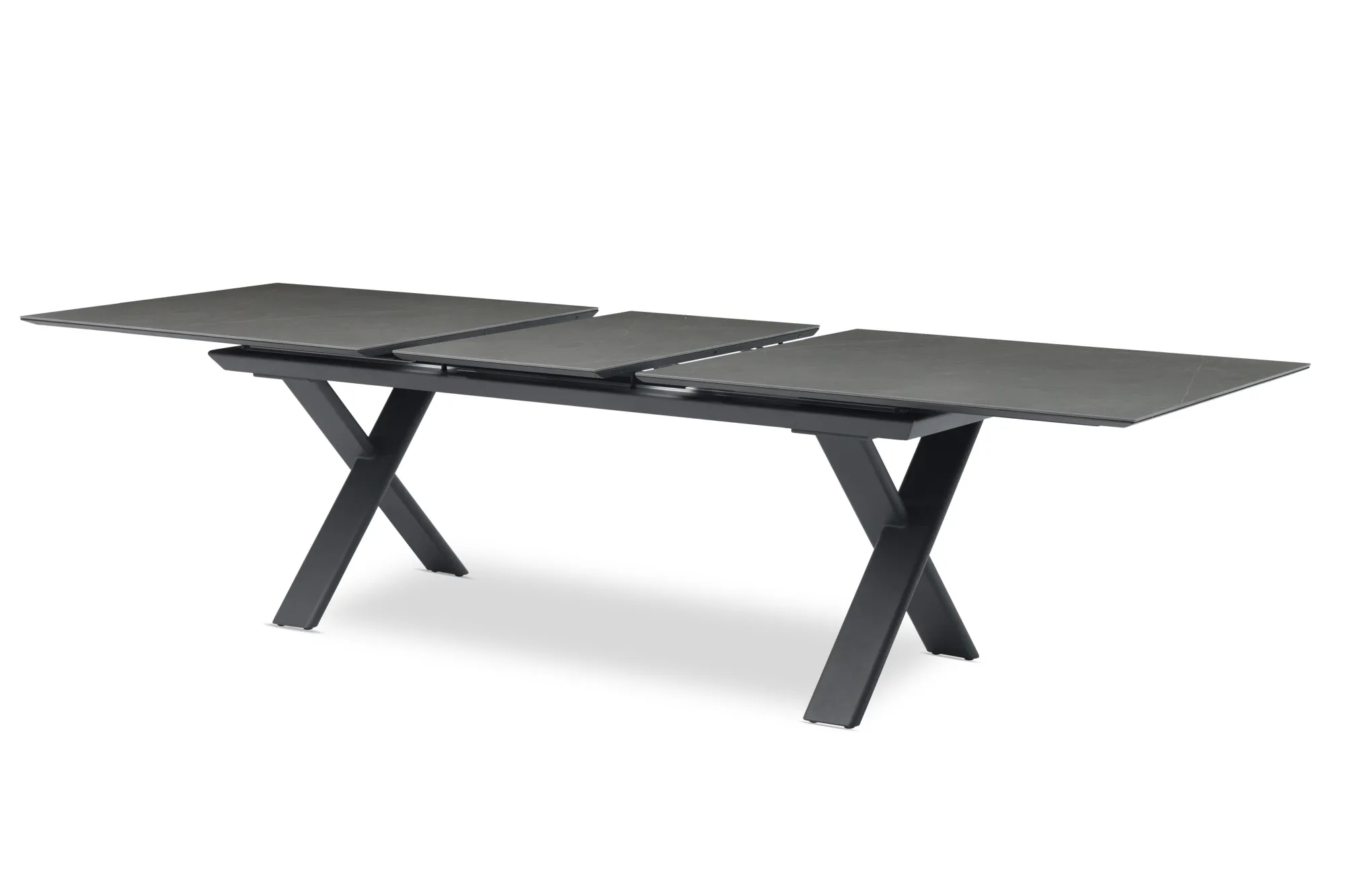 картинка Комплект обеденной мебели антрацит/серый, алюминий/спеченный камень/тик Тимро №1