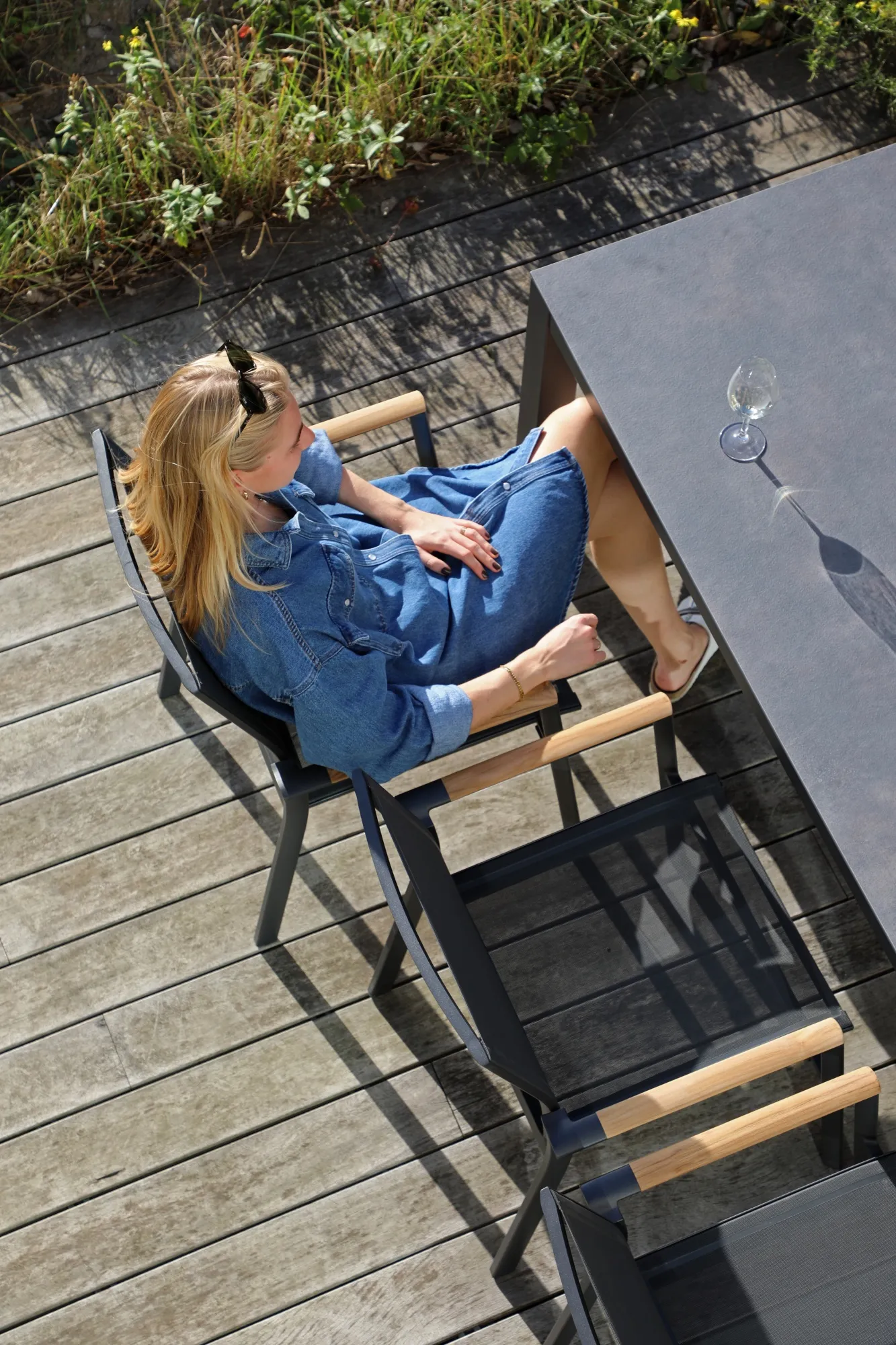 картинка Стул антрацит, алюминий/текстилен Анди