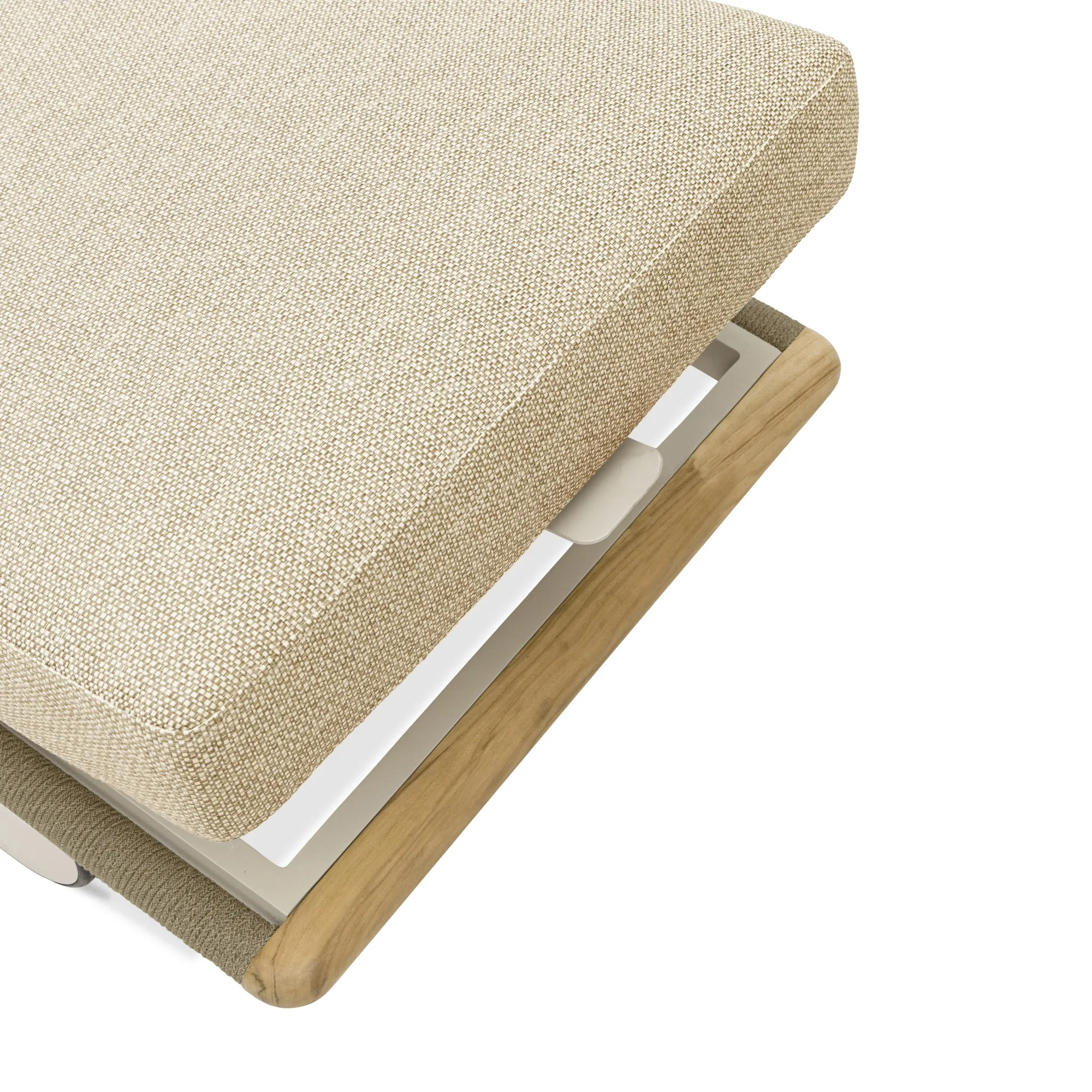 картинка Комплект лежаков бежевый/светло-коричневый, тик/алюминий/веревка Авеста