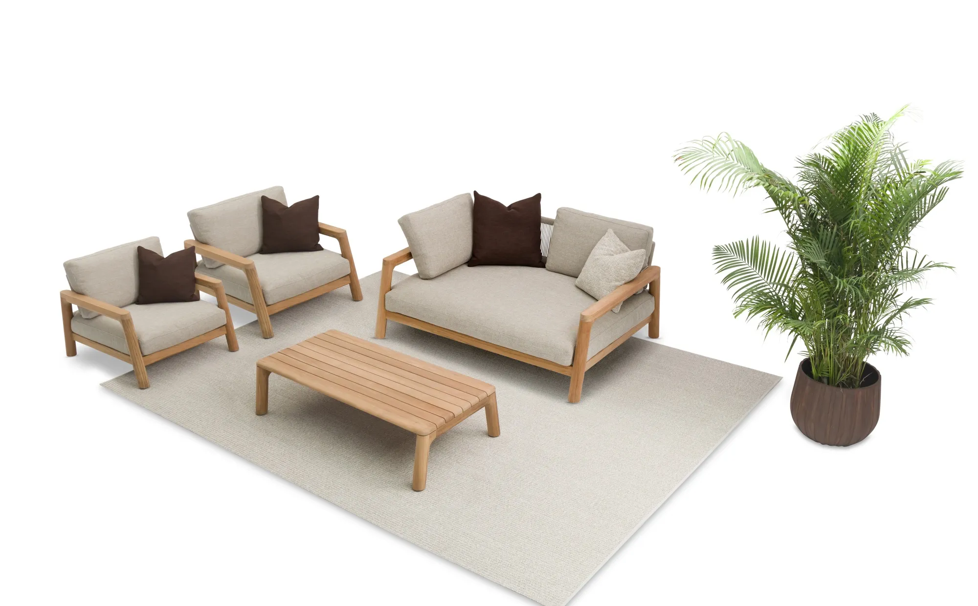картинка Комплект лаунж мебели натуральный/бежевый, тик Коста №1
