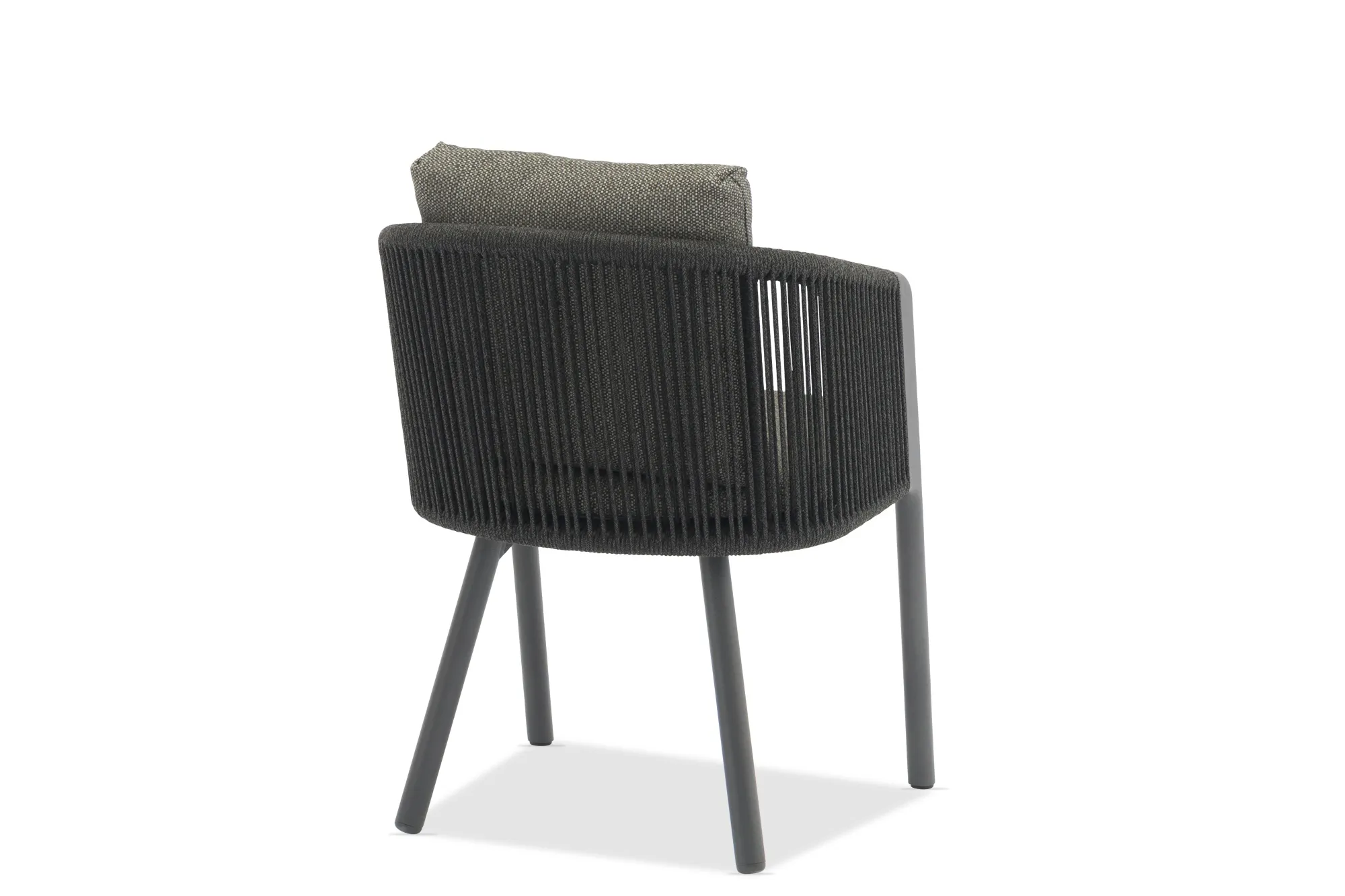 картинка Кресло обеденное черный/антрацит, алюминий/веревка Авеста