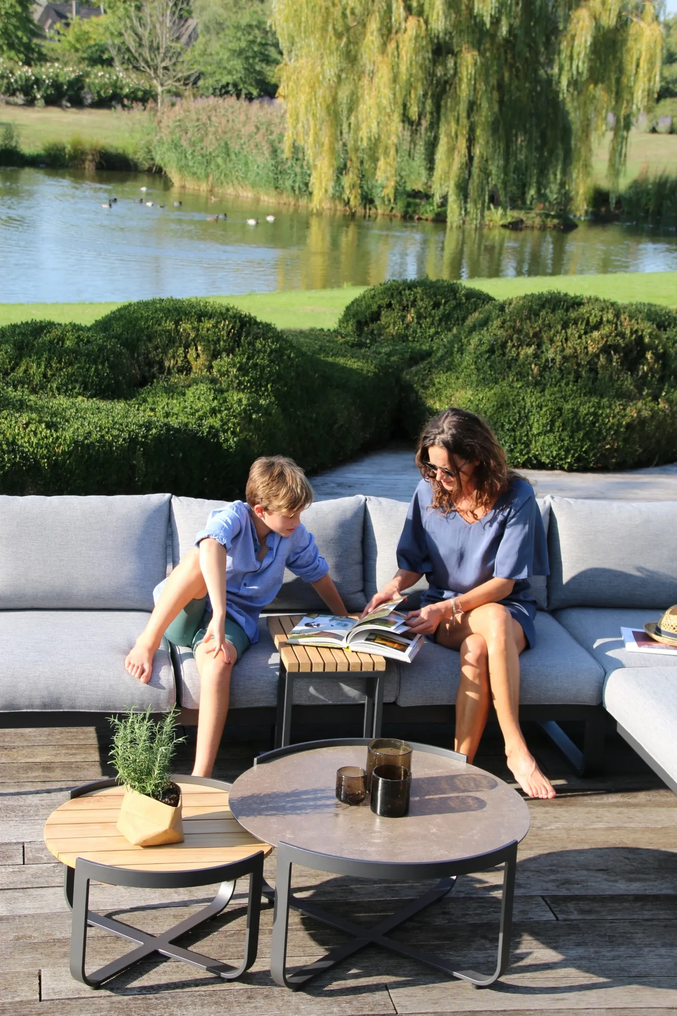 картинка Комплект антрацит, алюминий/тик Боден