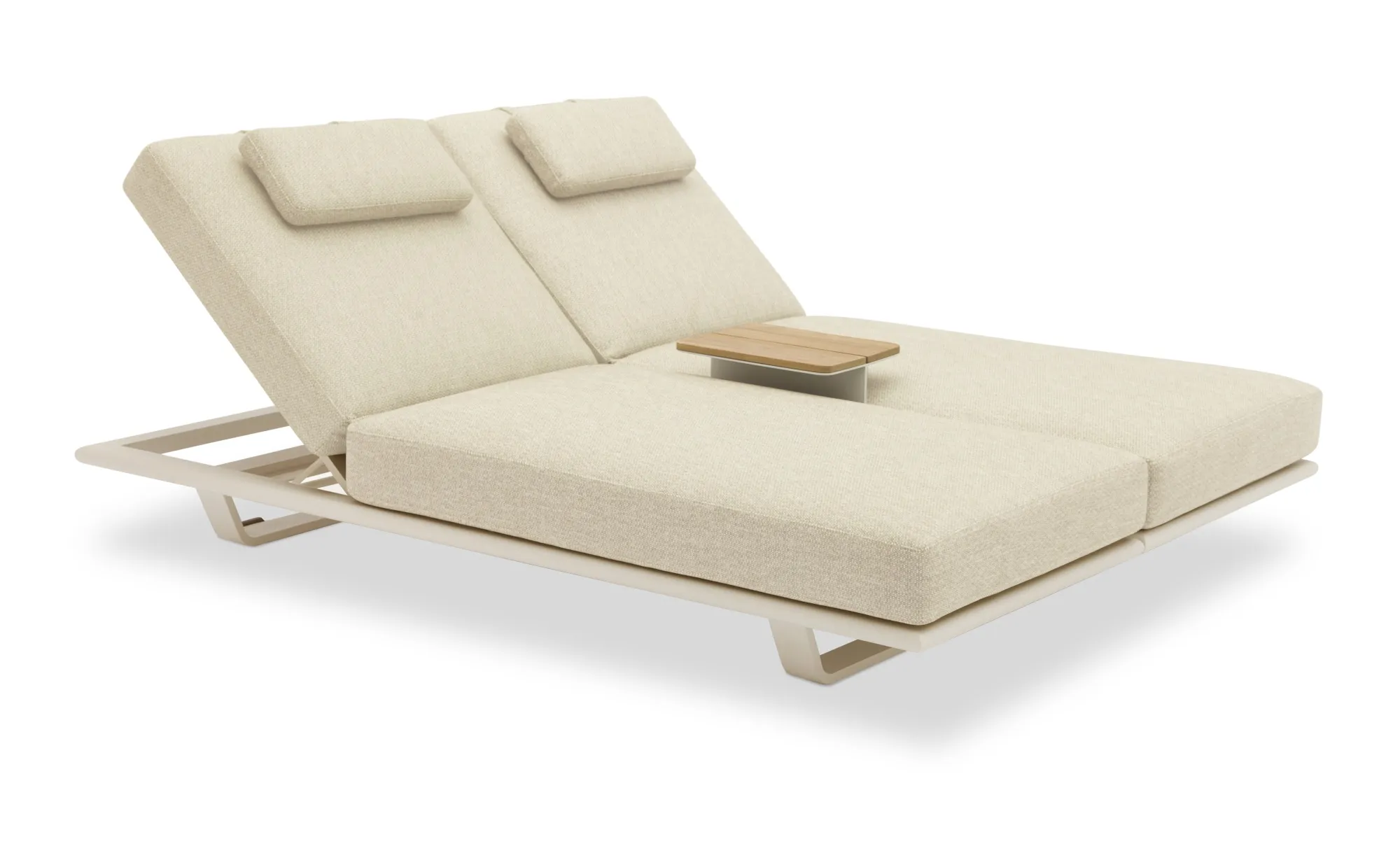 картинка Комплект лежаков бежевый, алюминий/тик Готланд