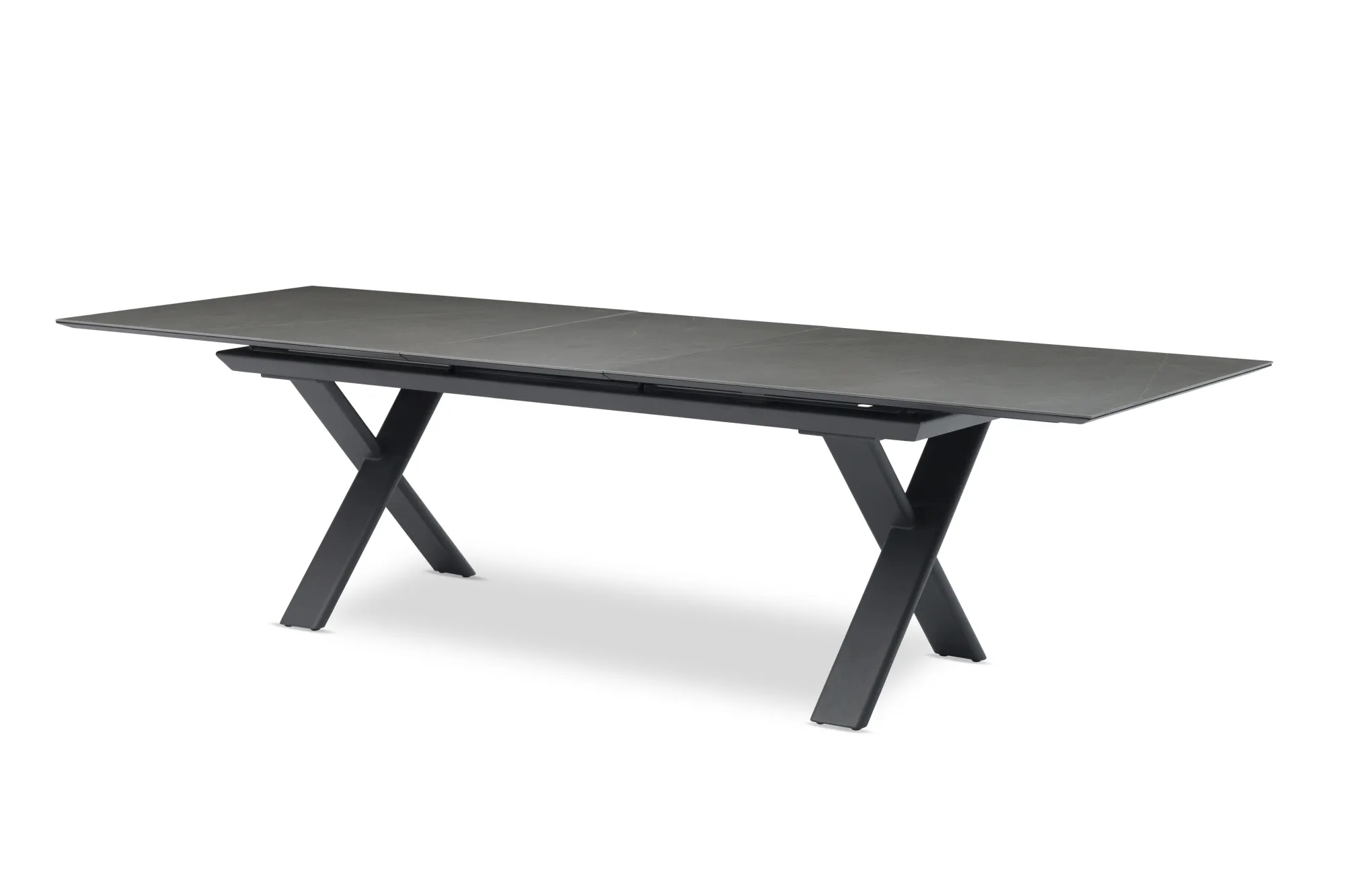 картинка Стол антрацит/серый, алюминий/спеченный камень Тимро №1