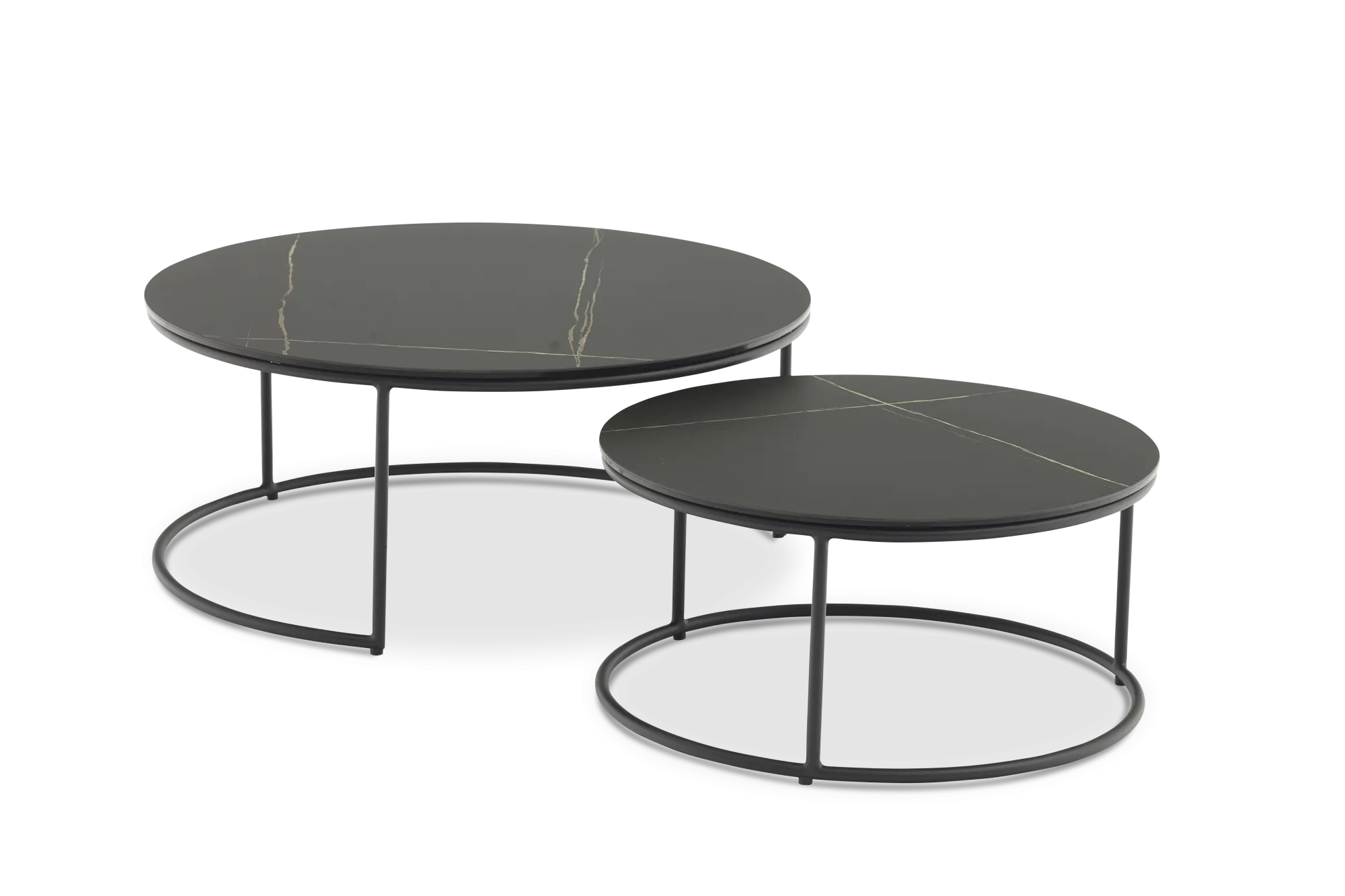 картинка Стол кофейный антрацит, алюминий/спеченный камень Флен