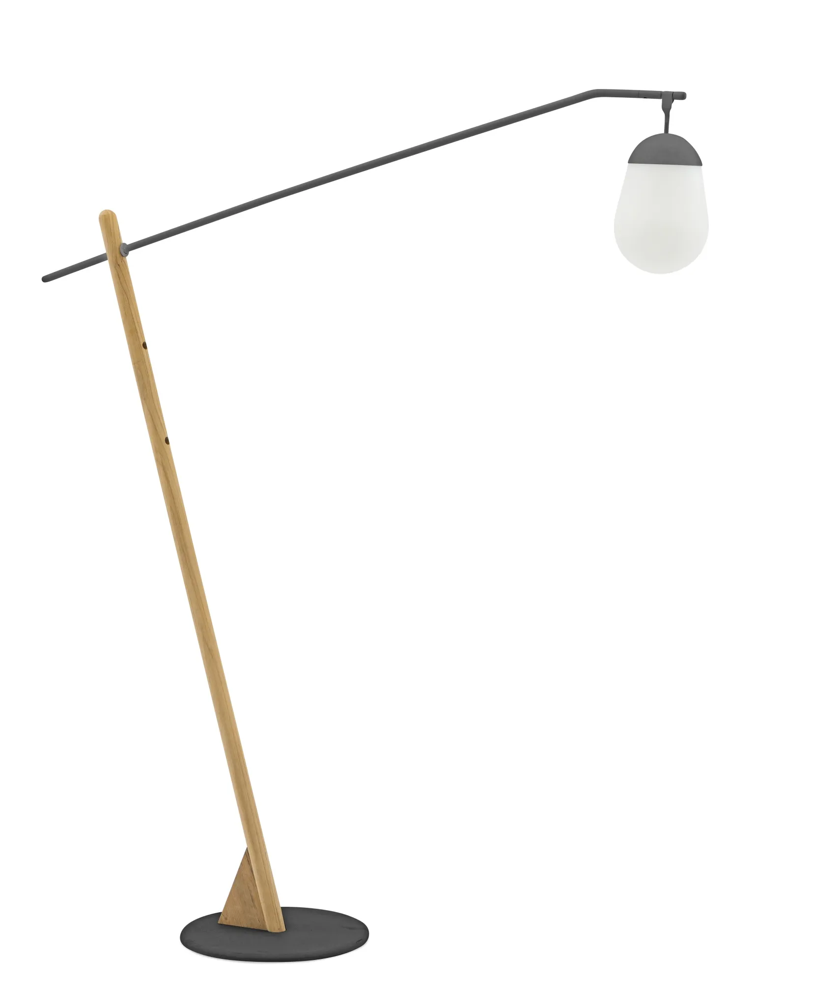 картинка Торшер антрацит/натуральный, алюминий/тик Сольна №1