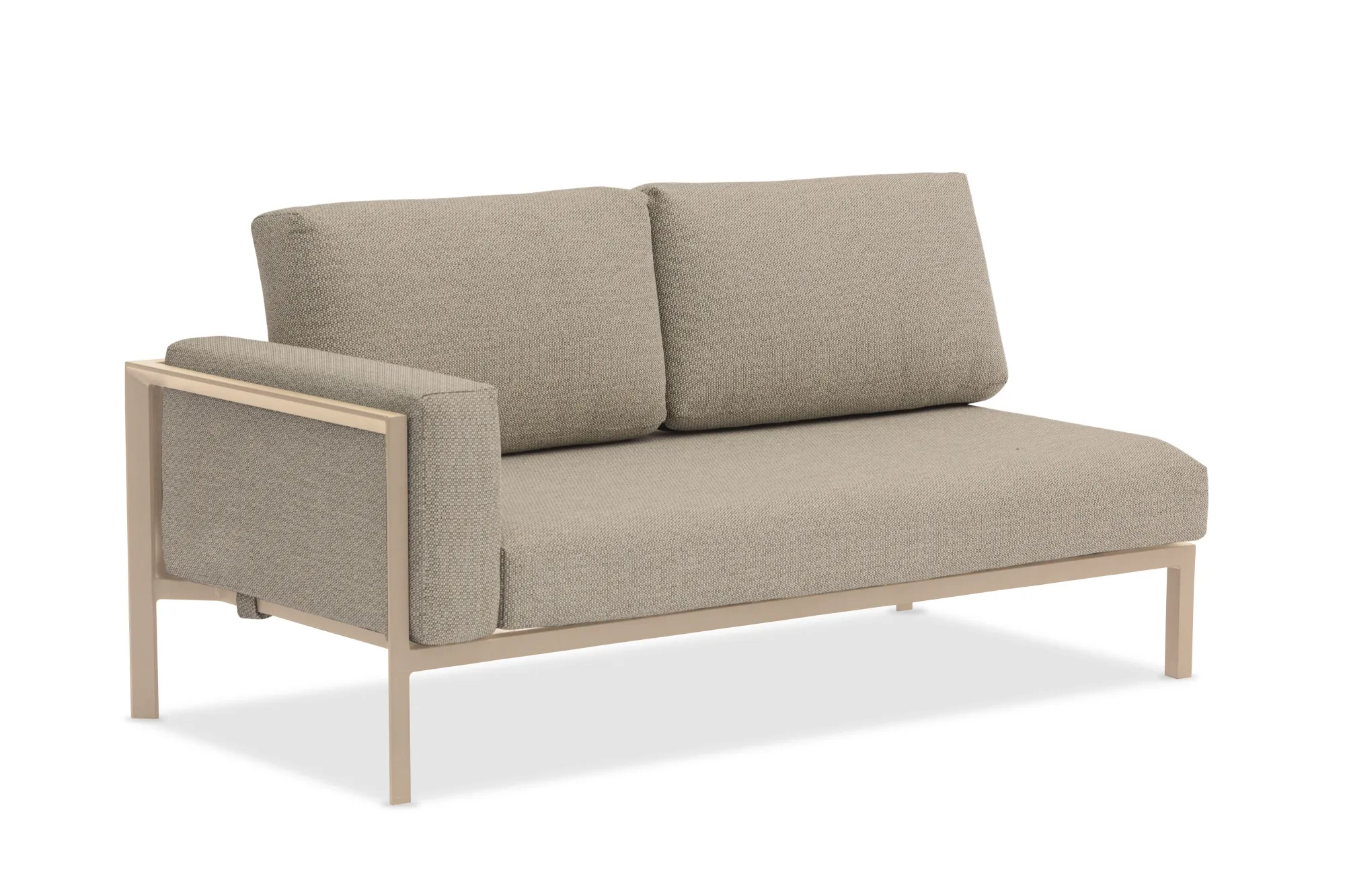 картинка Диван бежевый/коричневый, алюминий Стокгольм №3