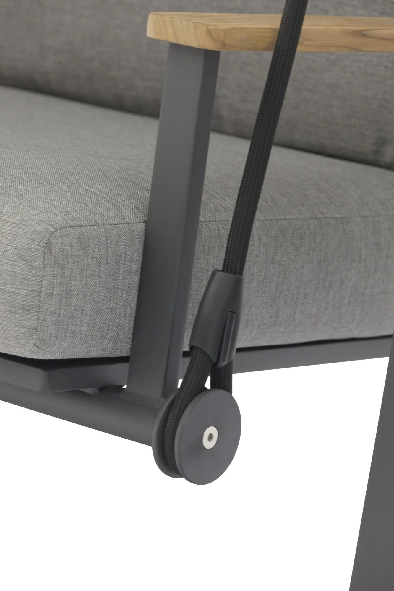 картинка Качели антрацит/серый, алюминий/тик Мальмо