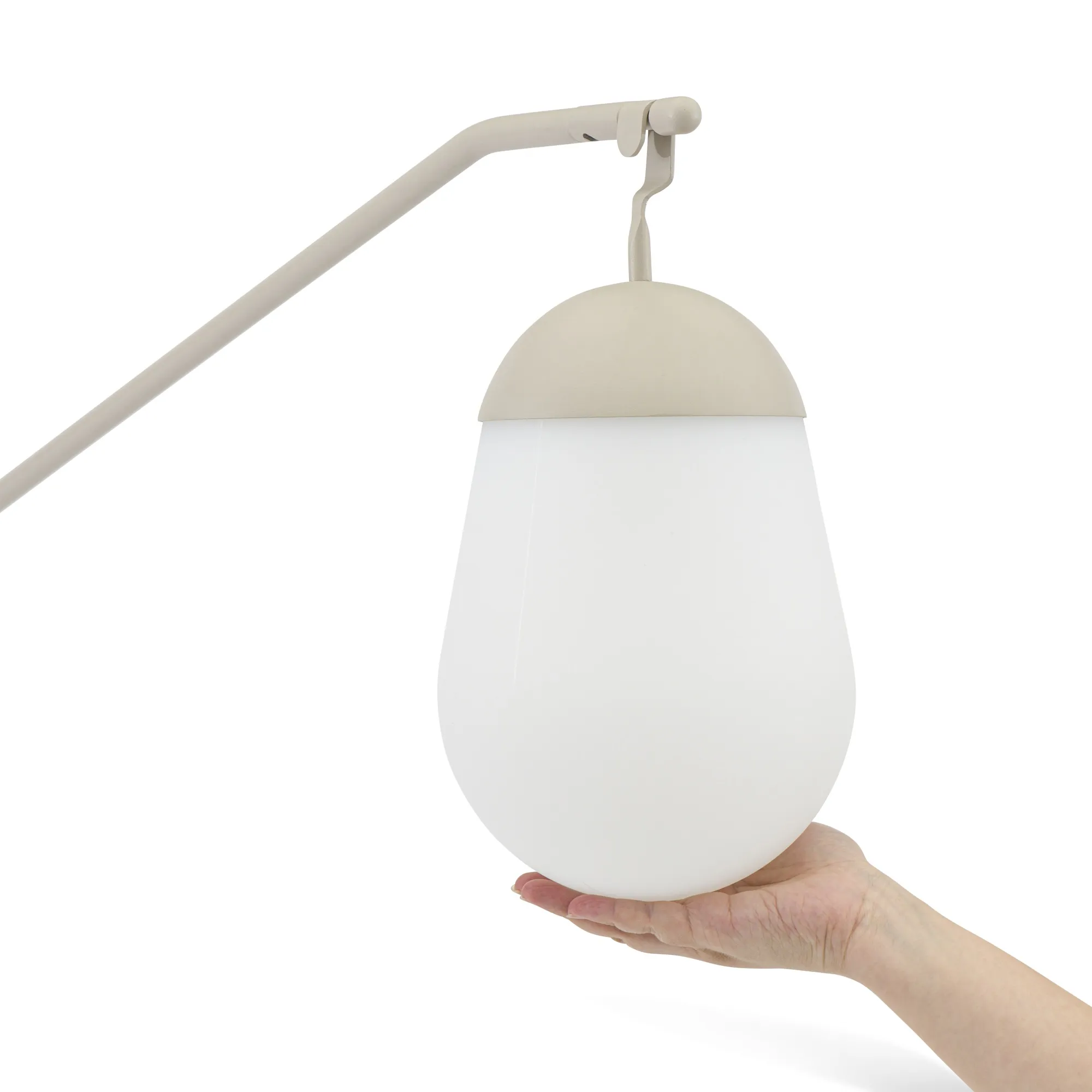 картинка Торшер бежевый/натуральный, алюминий/тик Сольна №1