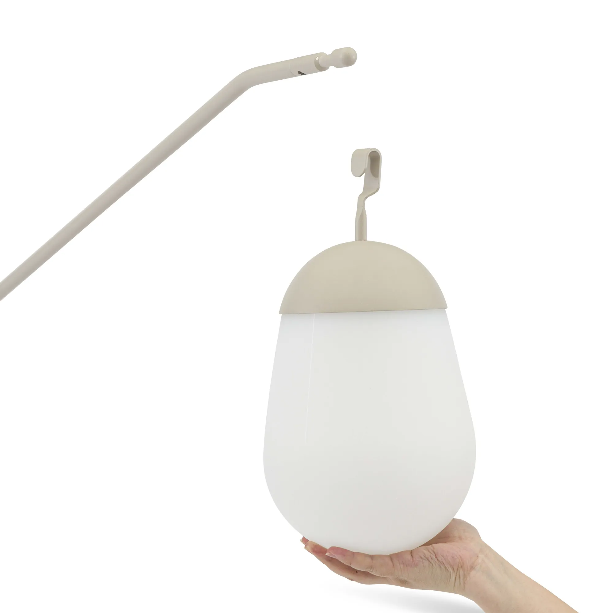 картинка Торшер бежевый/натуральный, алюминий/тик Сольна №1