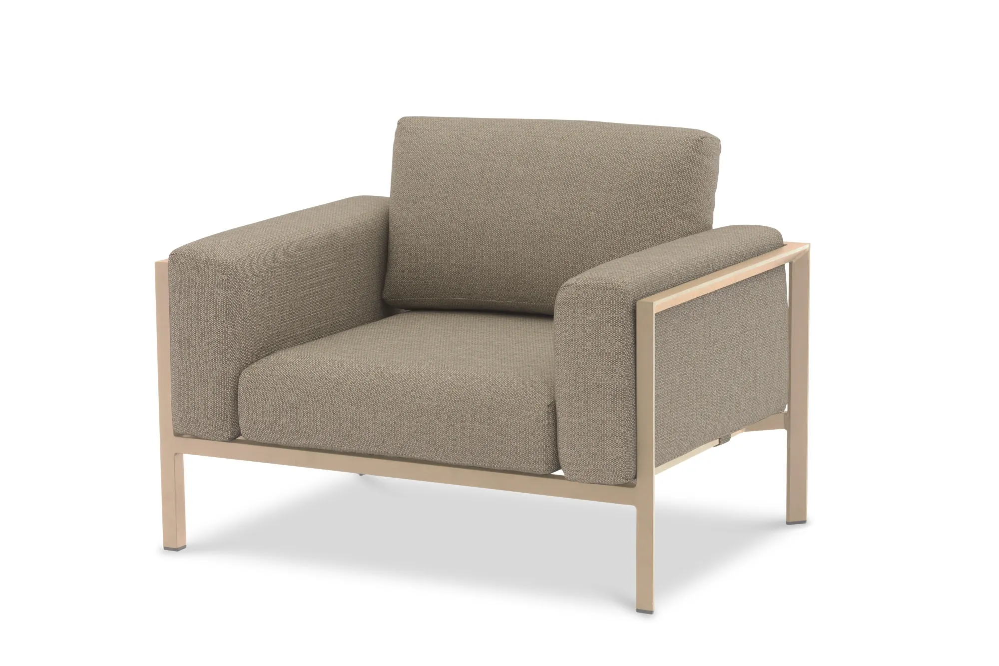 картинка Кресло бежевый/коричневый, алюминий Стокгольм №2