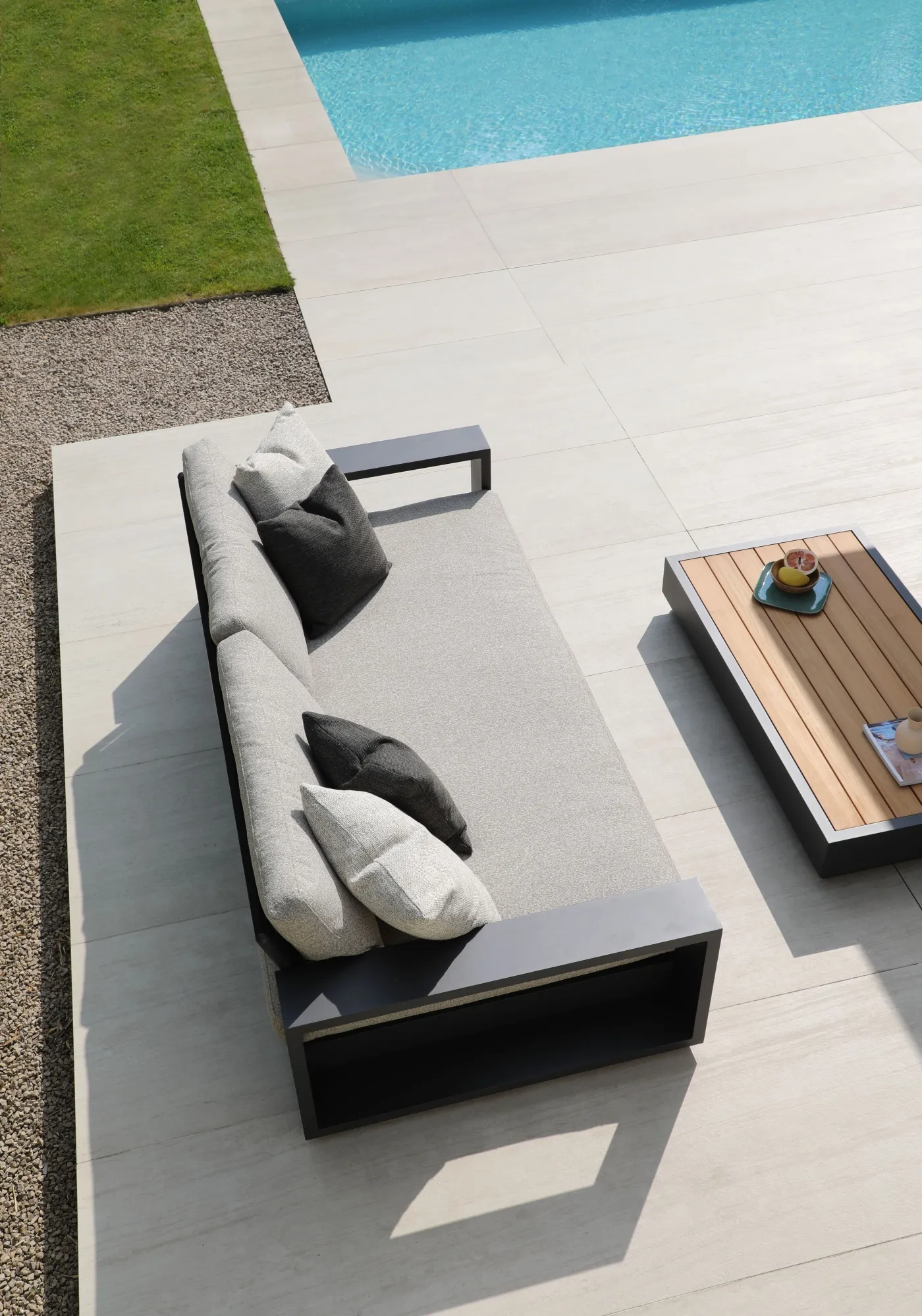 картинка Комплект лаунж мебели антрацит/серый, алюминий/олефин Истад №2