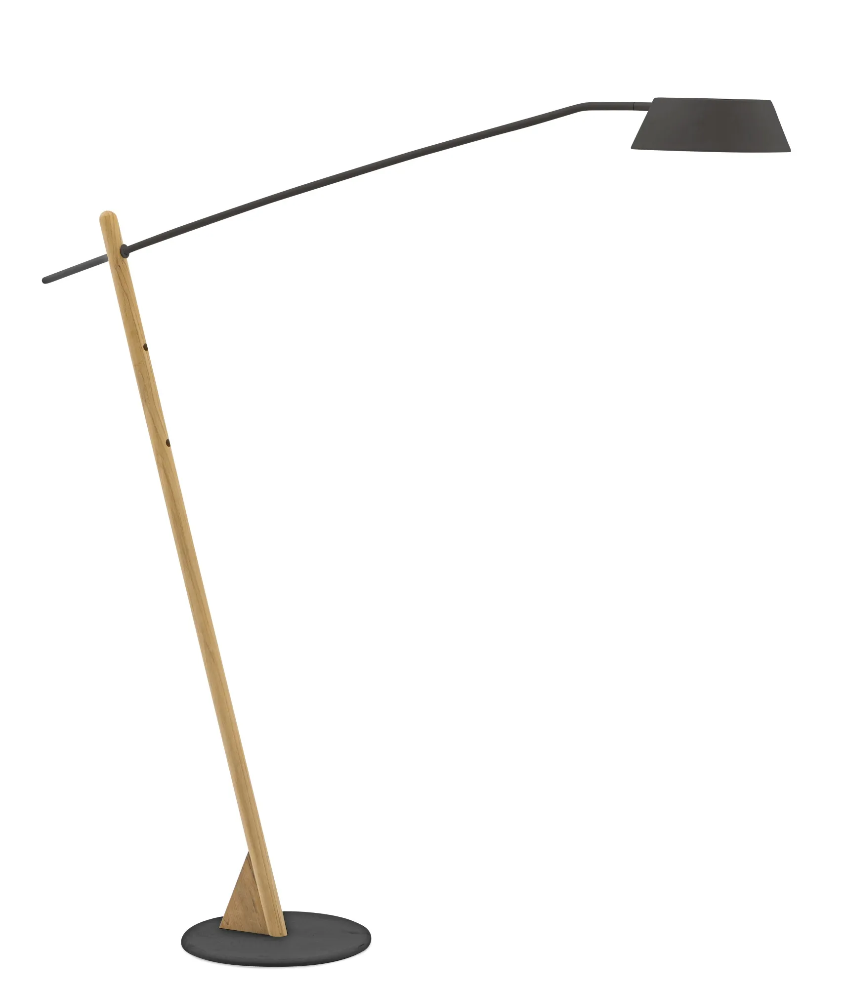 картинка Торшер антрацит/натуральный, алюминий/тик Сольна №2