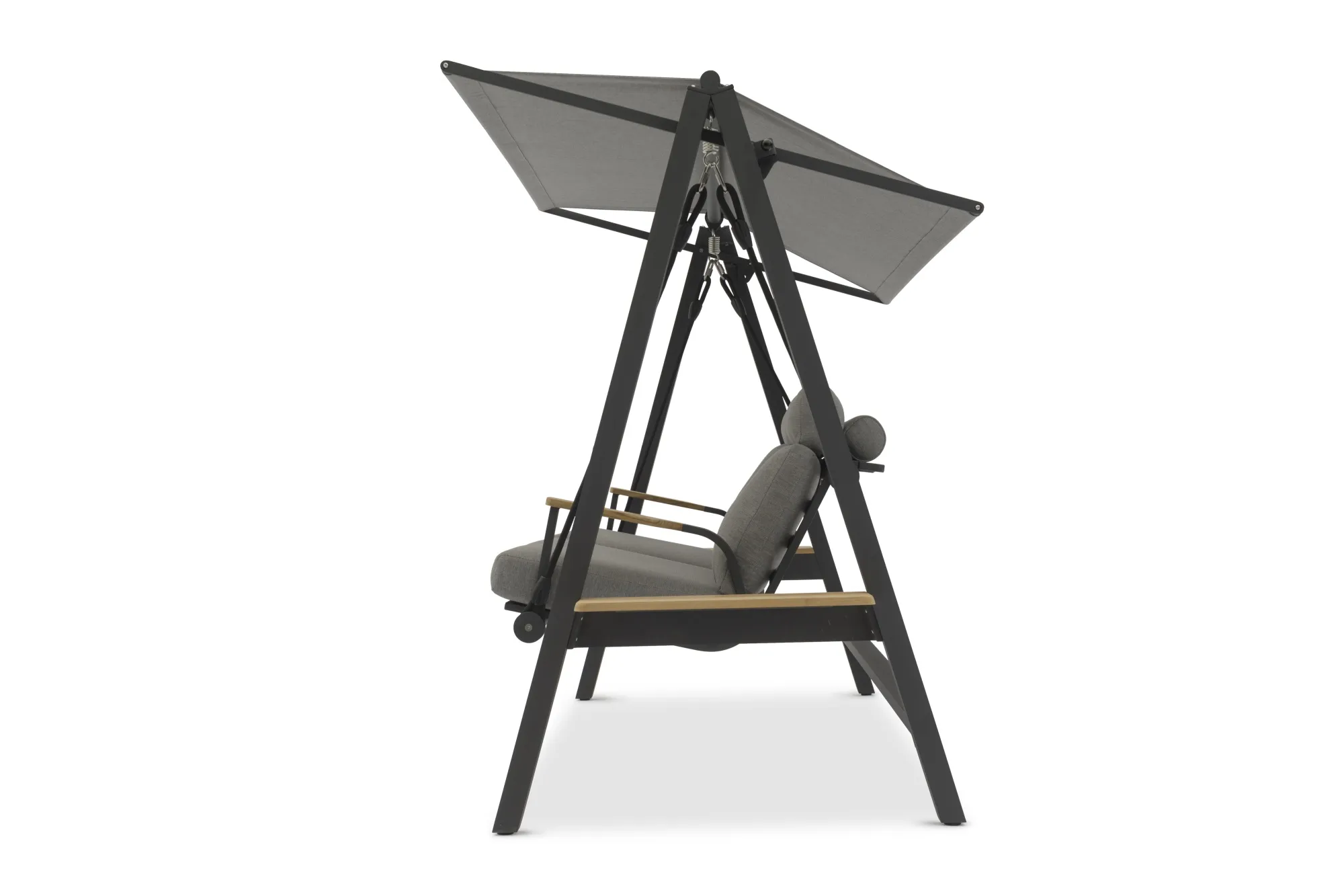 картинка Качели антрацит/серый, алюминий/тик Мальмо