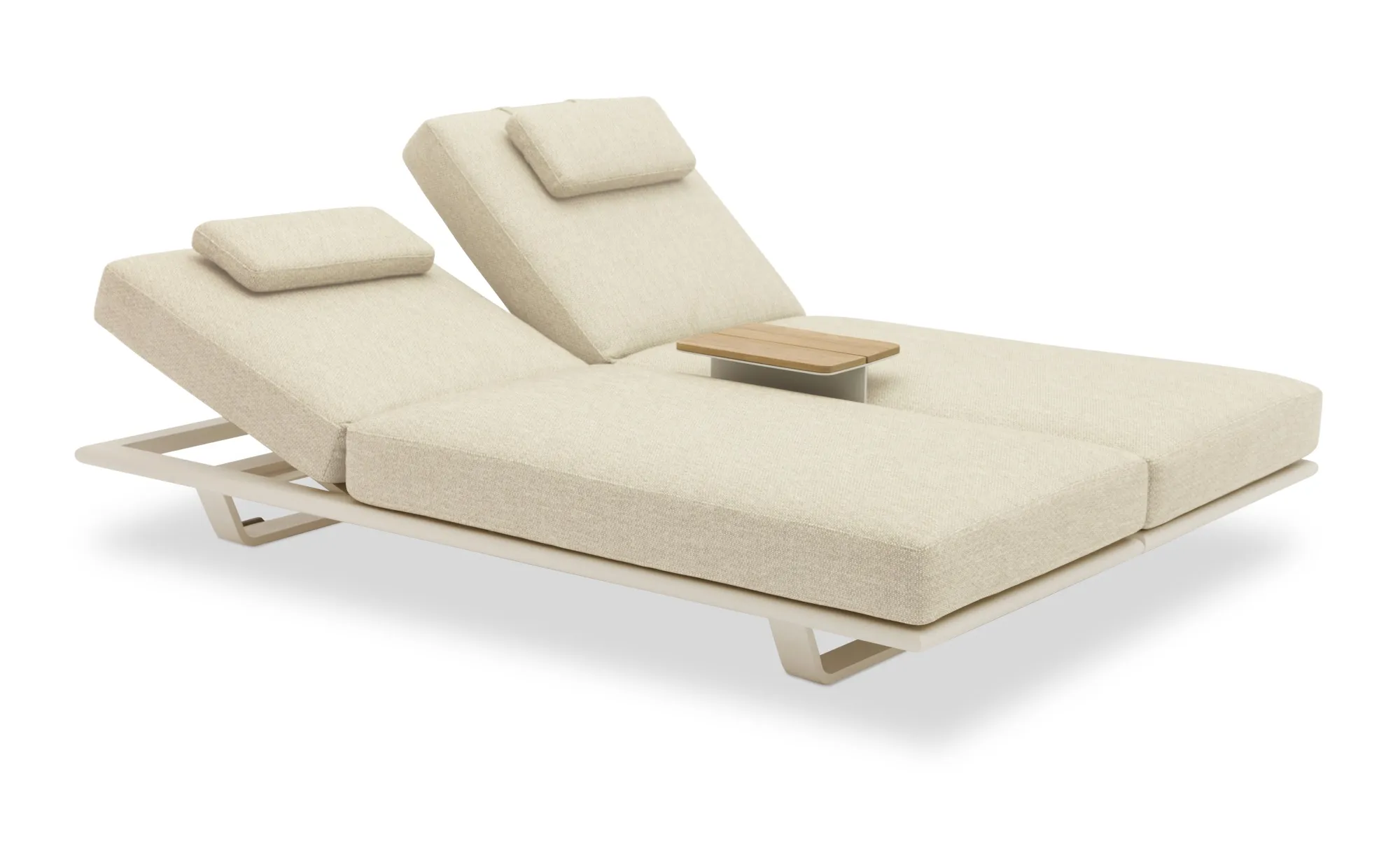 картинка Комплект лежаков бежевый, алюминий/тик Готланд