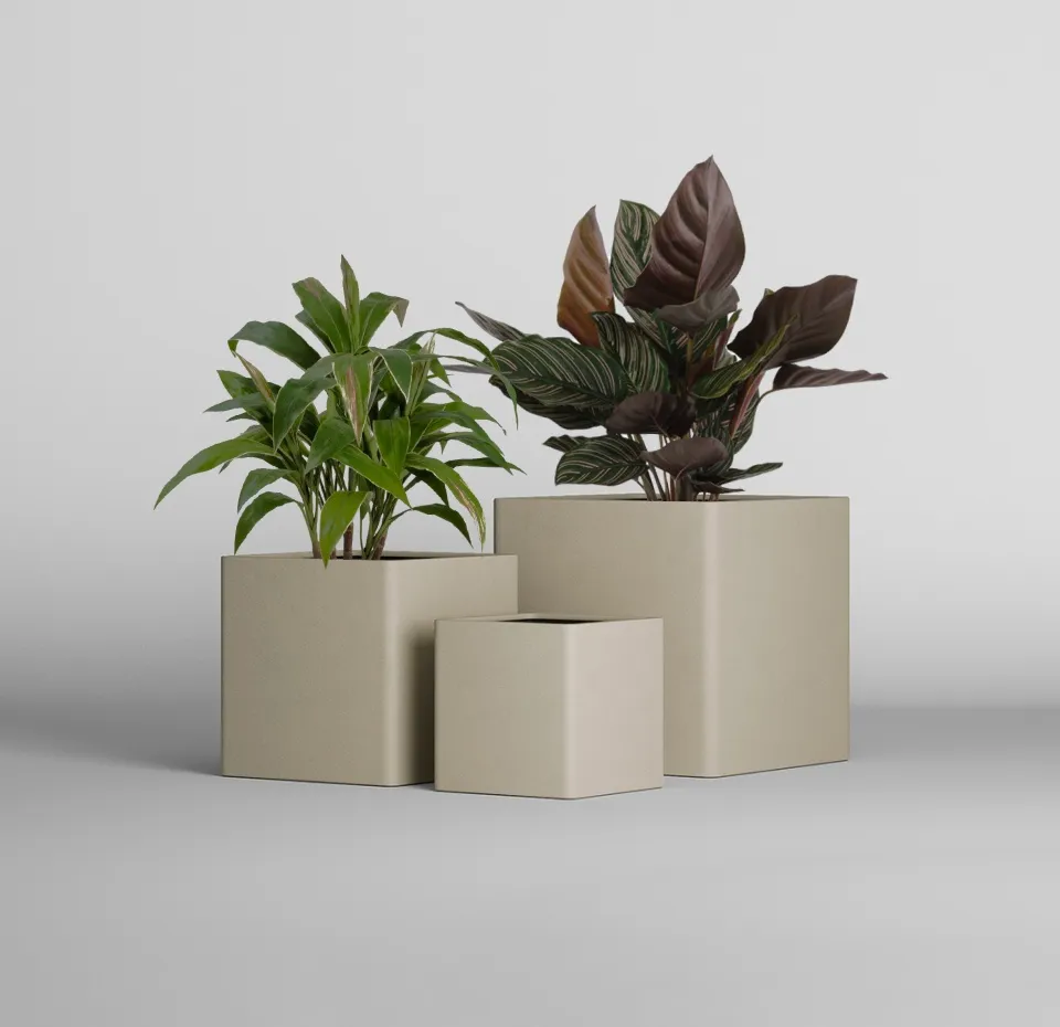 Кашпо CONCRETIKA КВАДРО ДЮНА 30x30x30